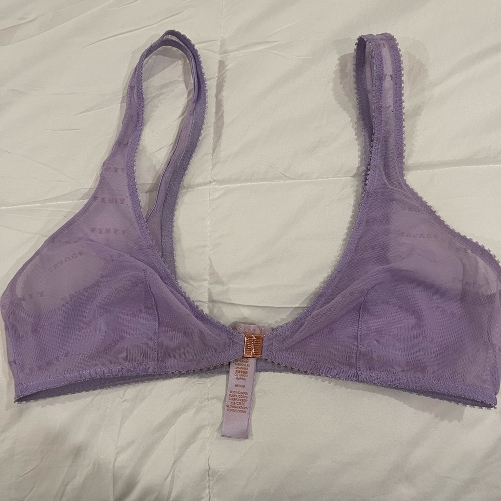 Savage X Fenty Flocked Logo Bralette